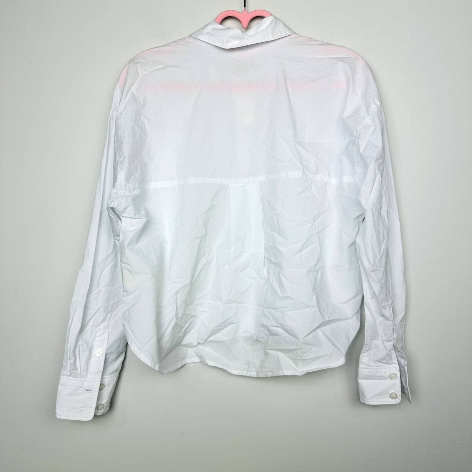 Madewell NWT White Signature Poplin Hartfield Crop Shirt Size 2XS