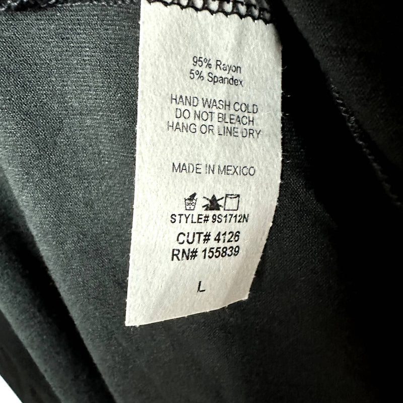 Forever 21 NWOT Rayon Blend Knotted Front Slit Stretch Maxi Skirt Black Sz Large