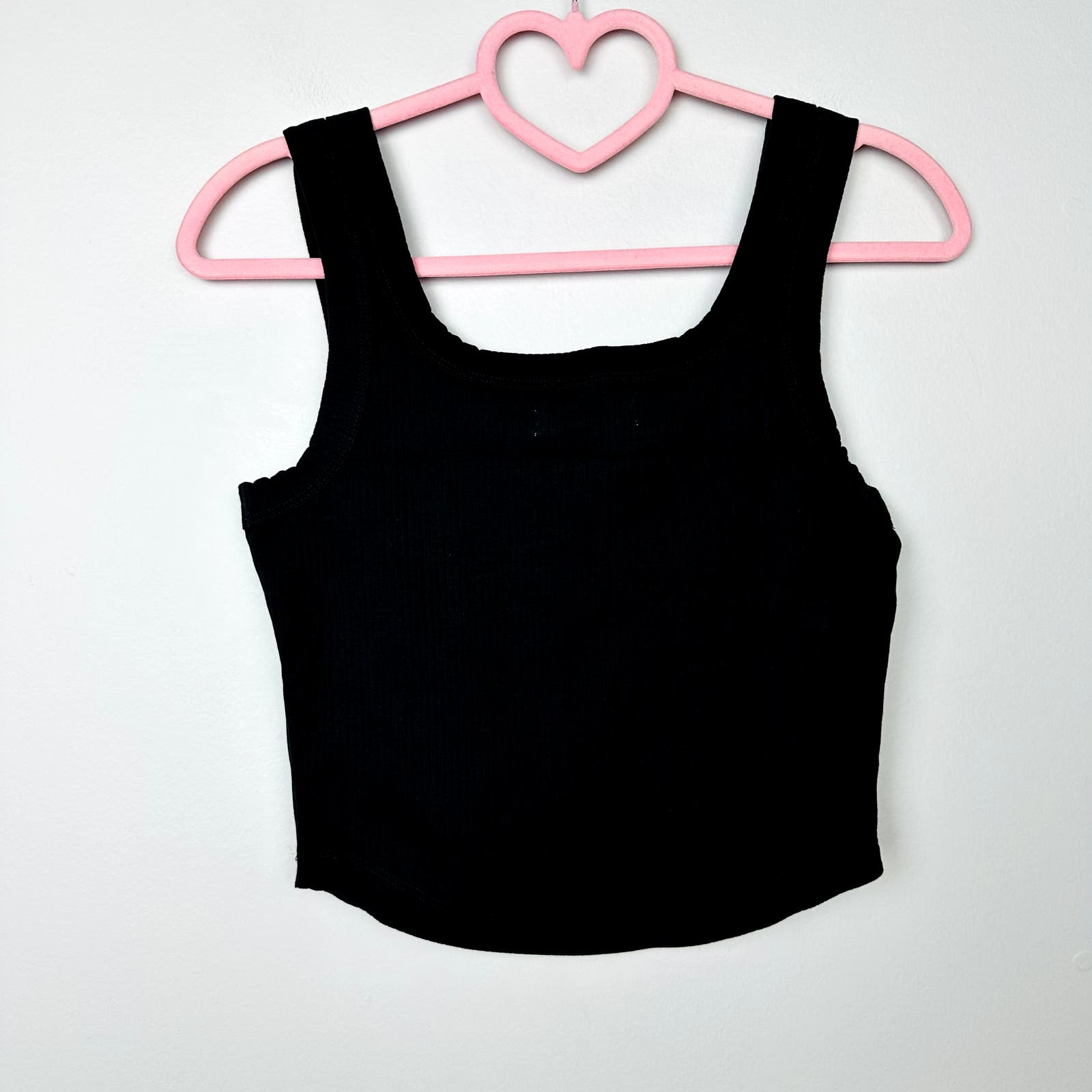 Madewell NWT Black The Tailored Crop Tank in Sleekhold Size XS