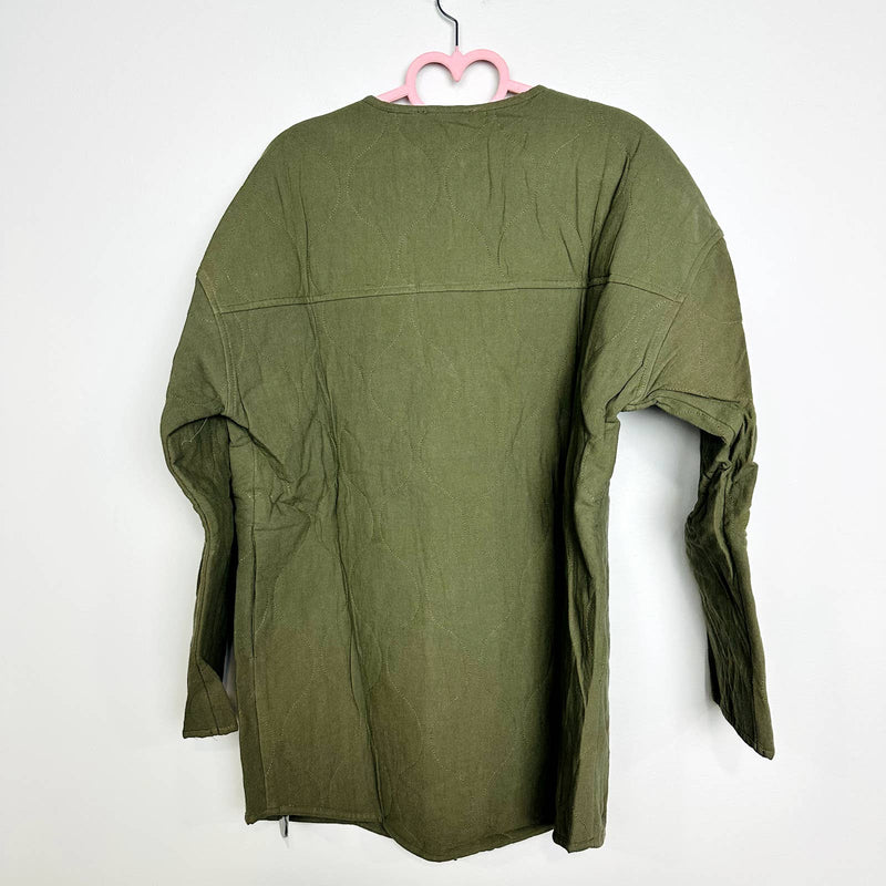 Lulus NWT Endless Ideas Olive Green Lightweight Oversized Quilted Jacket Small