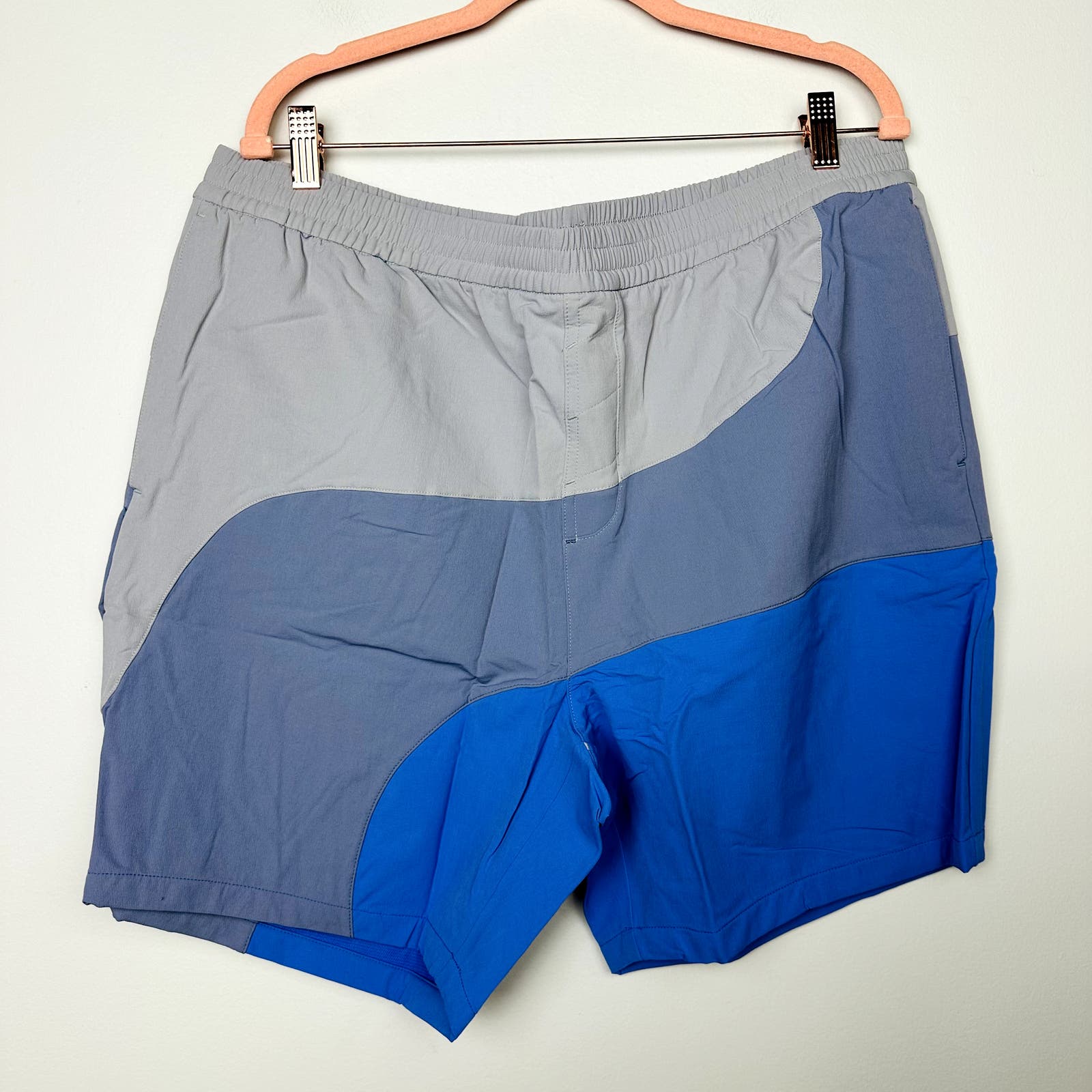 Outdoor Voices NWT Blue Gray RecTrek 7” Colorblock Short Size 3XL