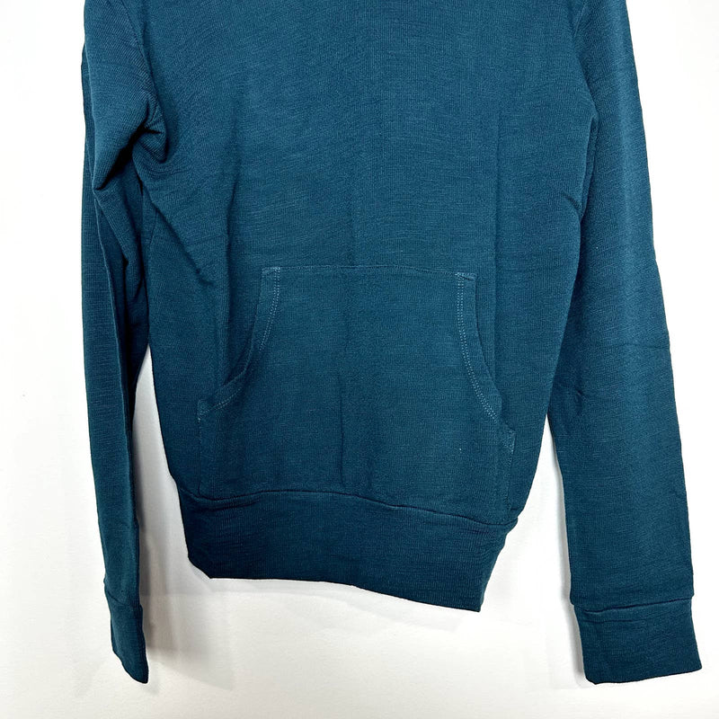 Monrow NWT Supersoft Hoody Kangaroo Sporty Pullover Sweatshirt Abyss Size XS