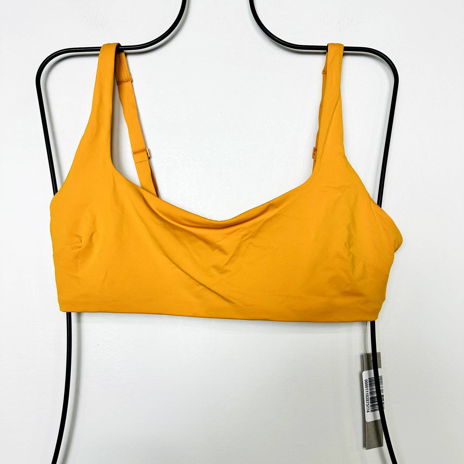 Everlane NWT The Square-Neck Adjustable Straps Swimwear Bikini Top Yellow Medium