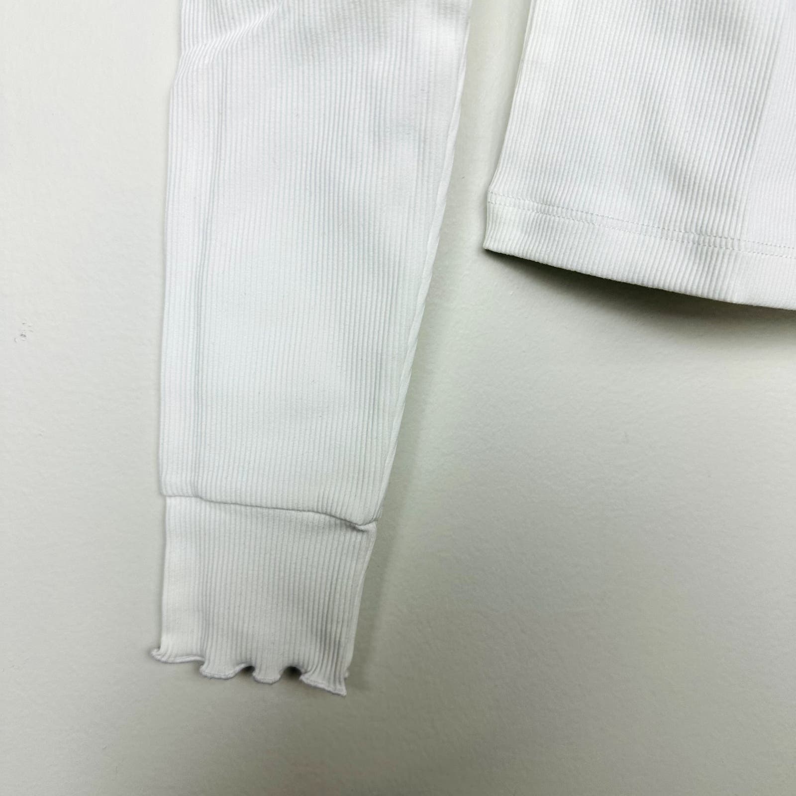Outdoor Voices NWT Rib Longsleeve Fitted White Size XXS