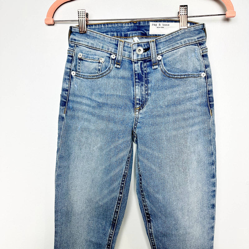 rag & bone NWT Cate Mid-Rise Distressed Ankle Skinny Jeans Thunderbird Size 23