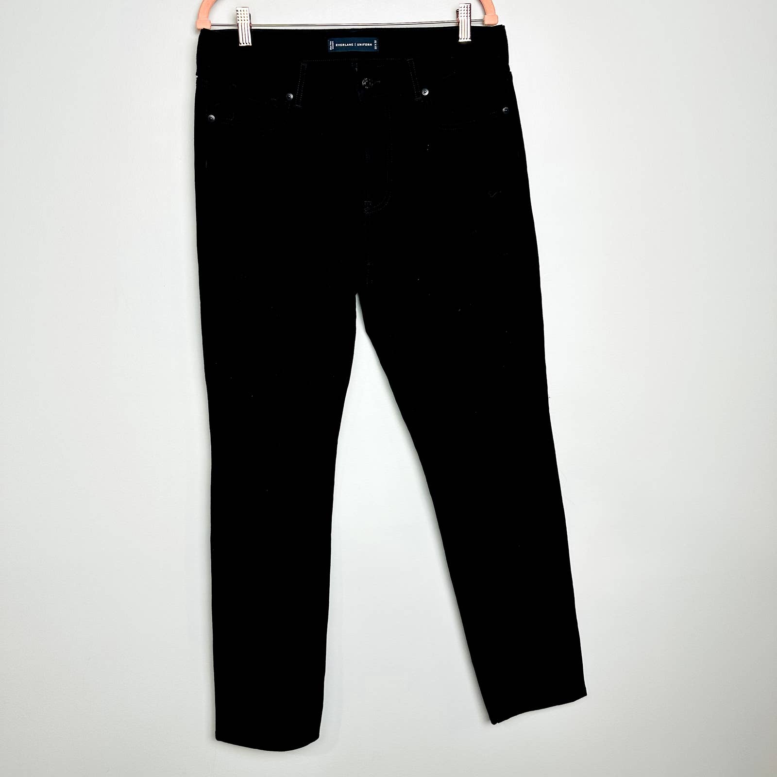 Everlane NWOT The Athletic 4-Way Stretch Organic Cotton Denim Jean Black 33x32