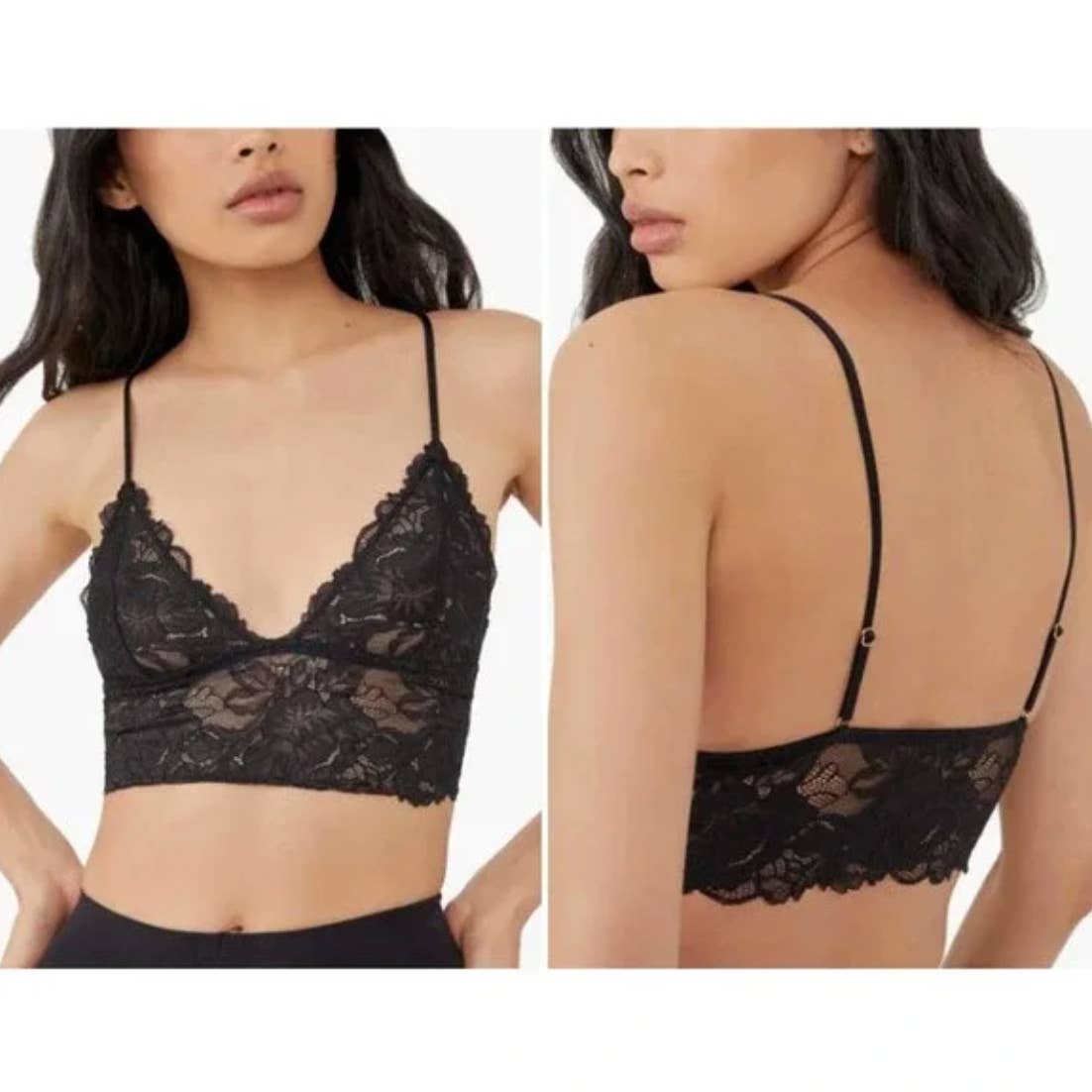 Free People Intimately NWT Everyday Lace Longline Bralette 2 Set OB1620270