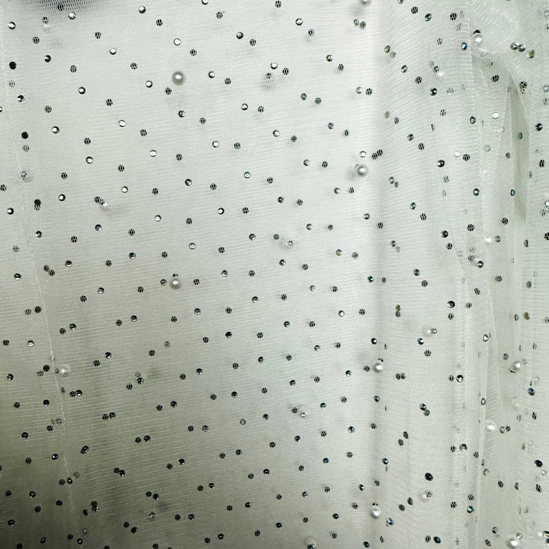 Lulus NWT Sparkling Waters Rhinestone and Pearl Midi Swim Cover-Up Large