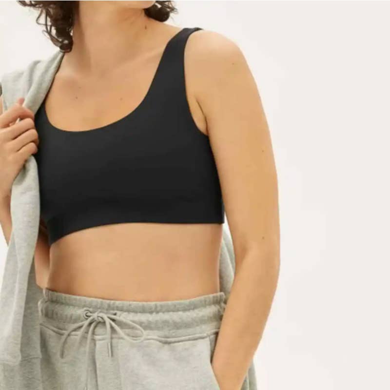 Everlane NWT The Perform Cropped Bra Workout Yoga Sports Bra Black Size Small