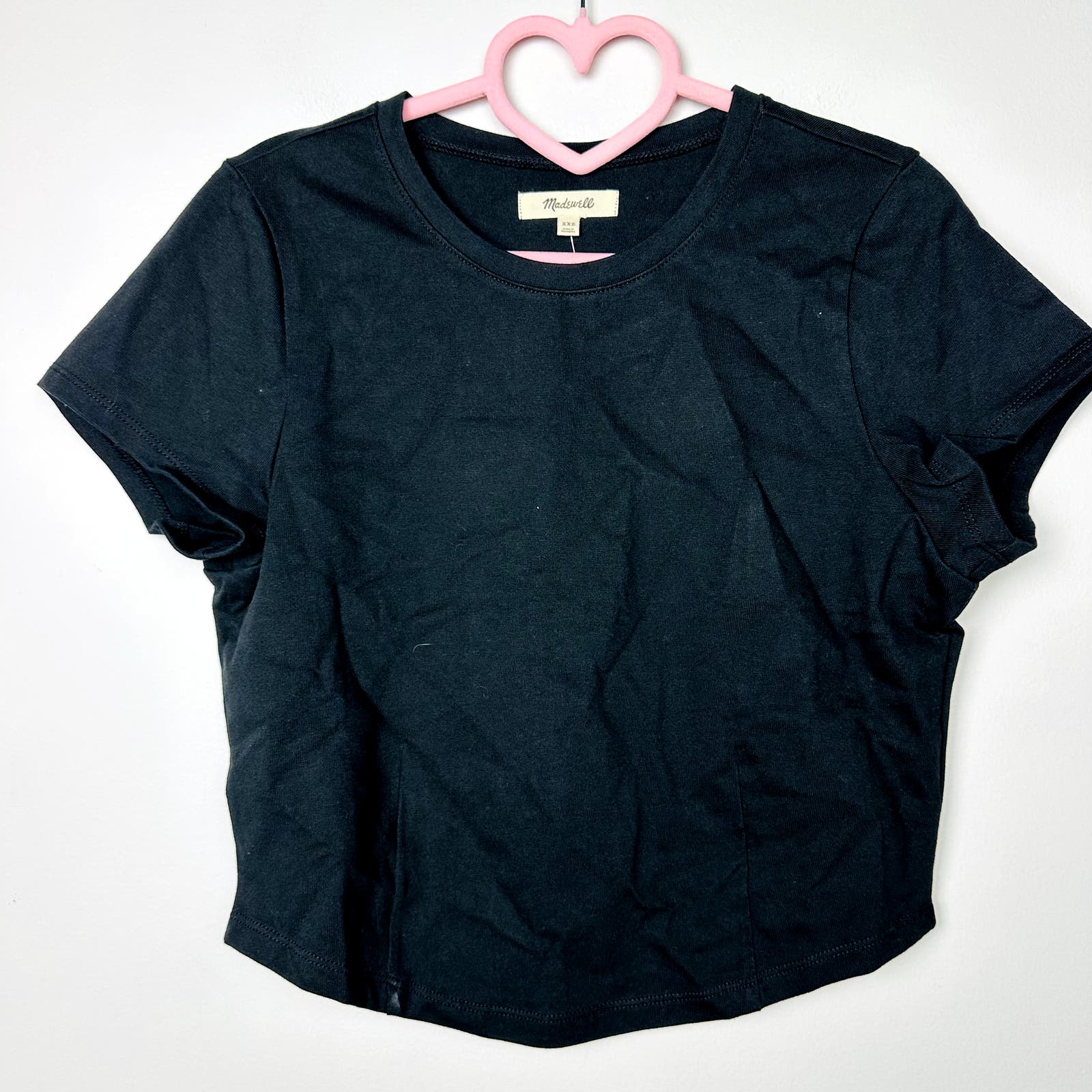 Madewell NWT Black Heavyweight Jersey Crewneck Tee 2XS