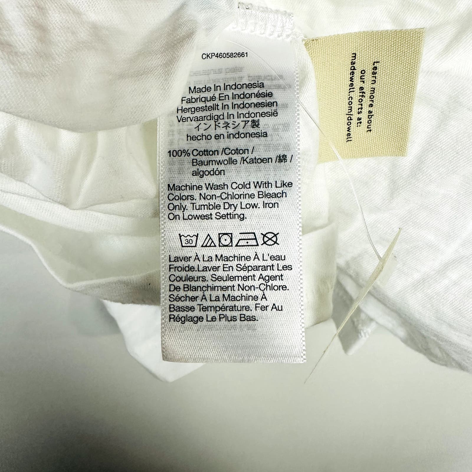 Madewell NWT White Whisper Cotton V-Neck Tank Size Large