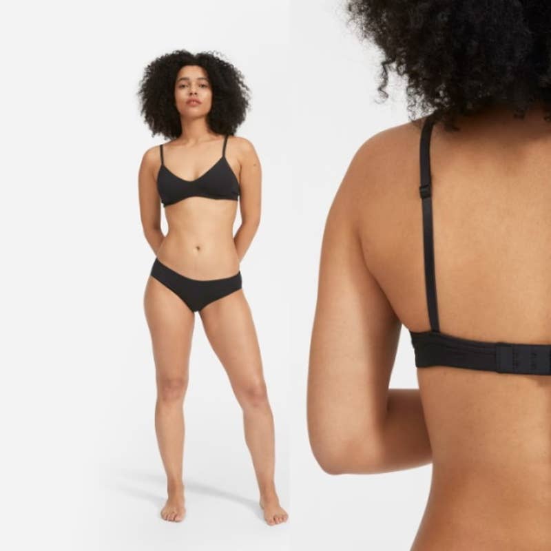 Everlane NWT The Cotton Bralette Unpadded Wireless Soft Supima Bra Black Small