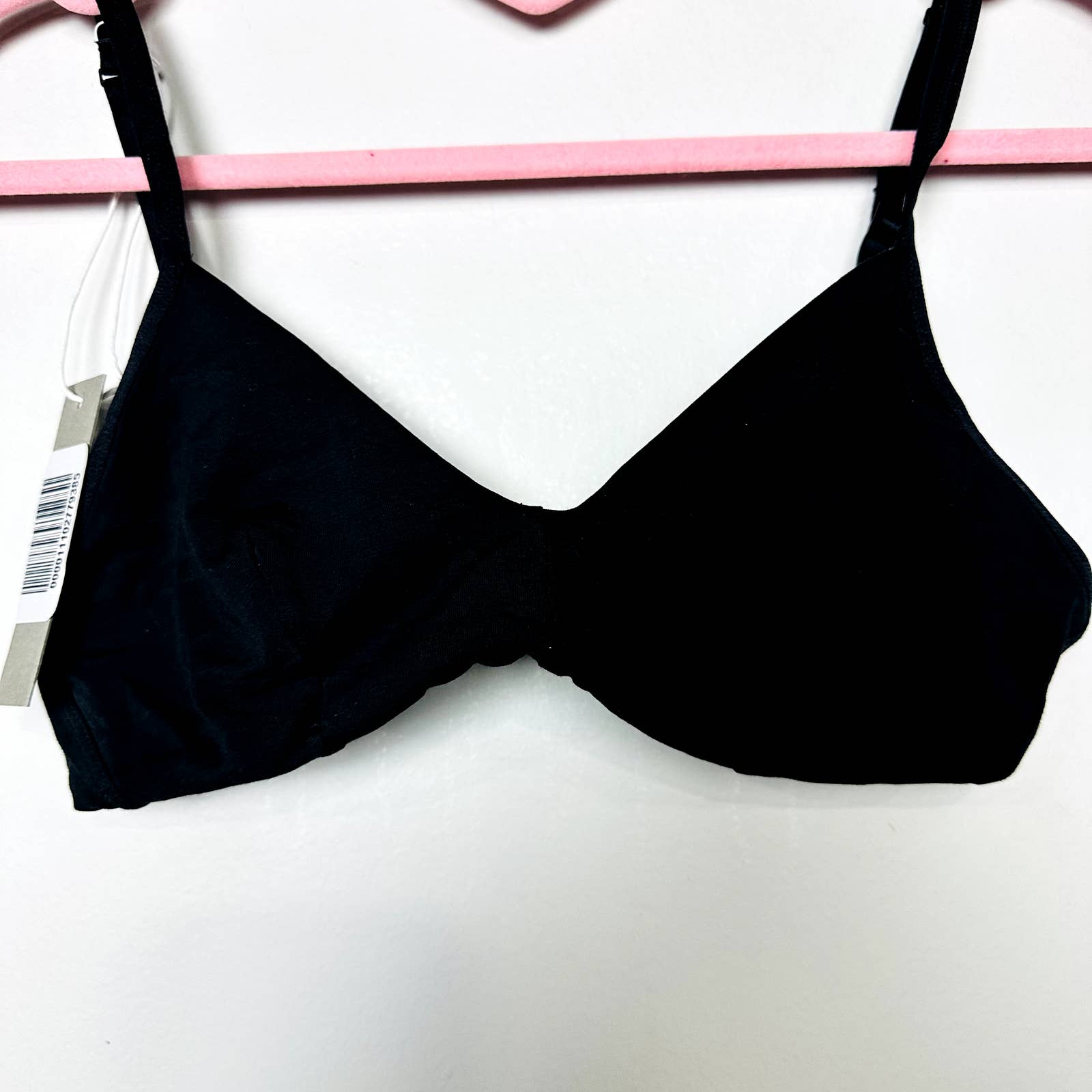 Everlane NWT The Cotton Bralette Unpadded Wireless Soft Supima Bra Black Small