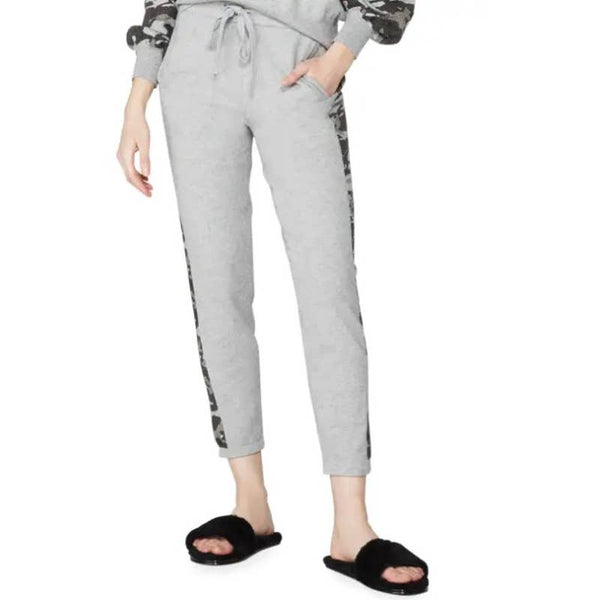Monrow NWT Camo Contrast Stripe Drawstring Vintage Sweatpants Gray Size Medium
