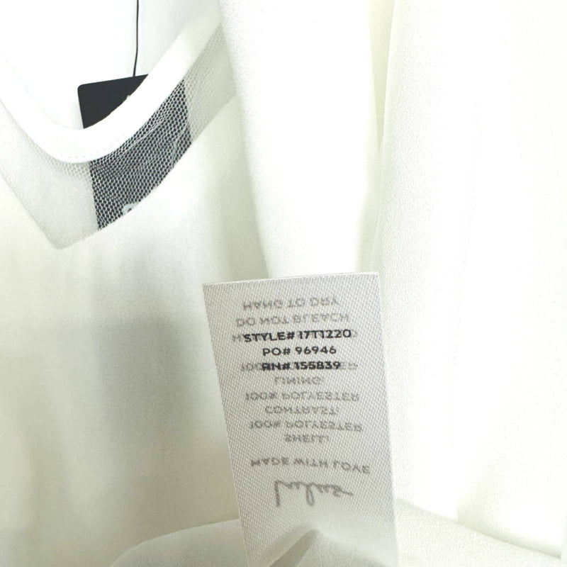 Lulus NWT Sweet Fling White Mesh Adjustable Straps Tunic Tank Top White