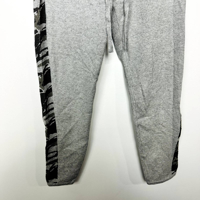 Monrow NWT Camo Contrast Stripe Drawstring Vintage Sweatpants Gray Size Medium