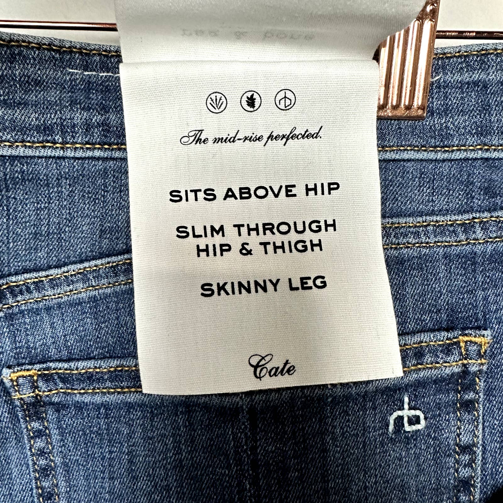 rag & bone NWT Cate Midi-Rise Classic Ankle Raw Hem Skinny Jeans Juni Size 29