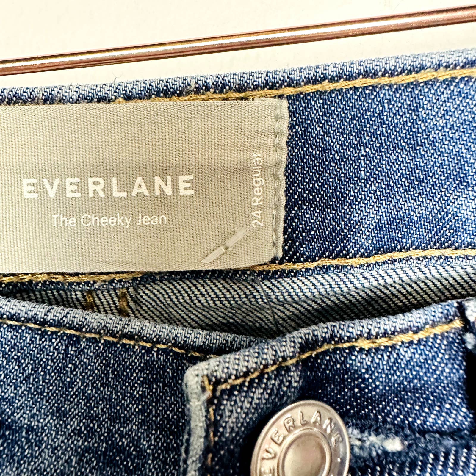 Everlane NWOT The 90s Cheeky High Waist Straight Ankle Jean Vintage Mid Blue 24