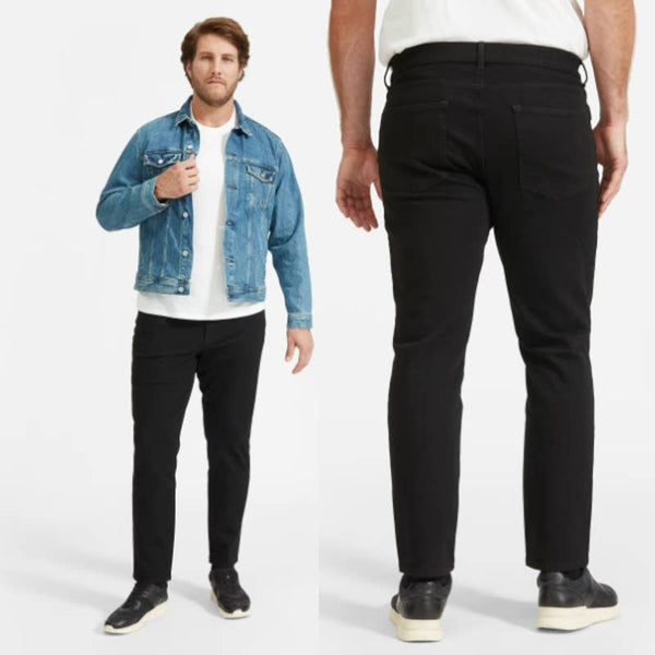 Everlane NWOT The Athletic 4-Way Stretch Organic Cotton Denim Jean Black 31x30