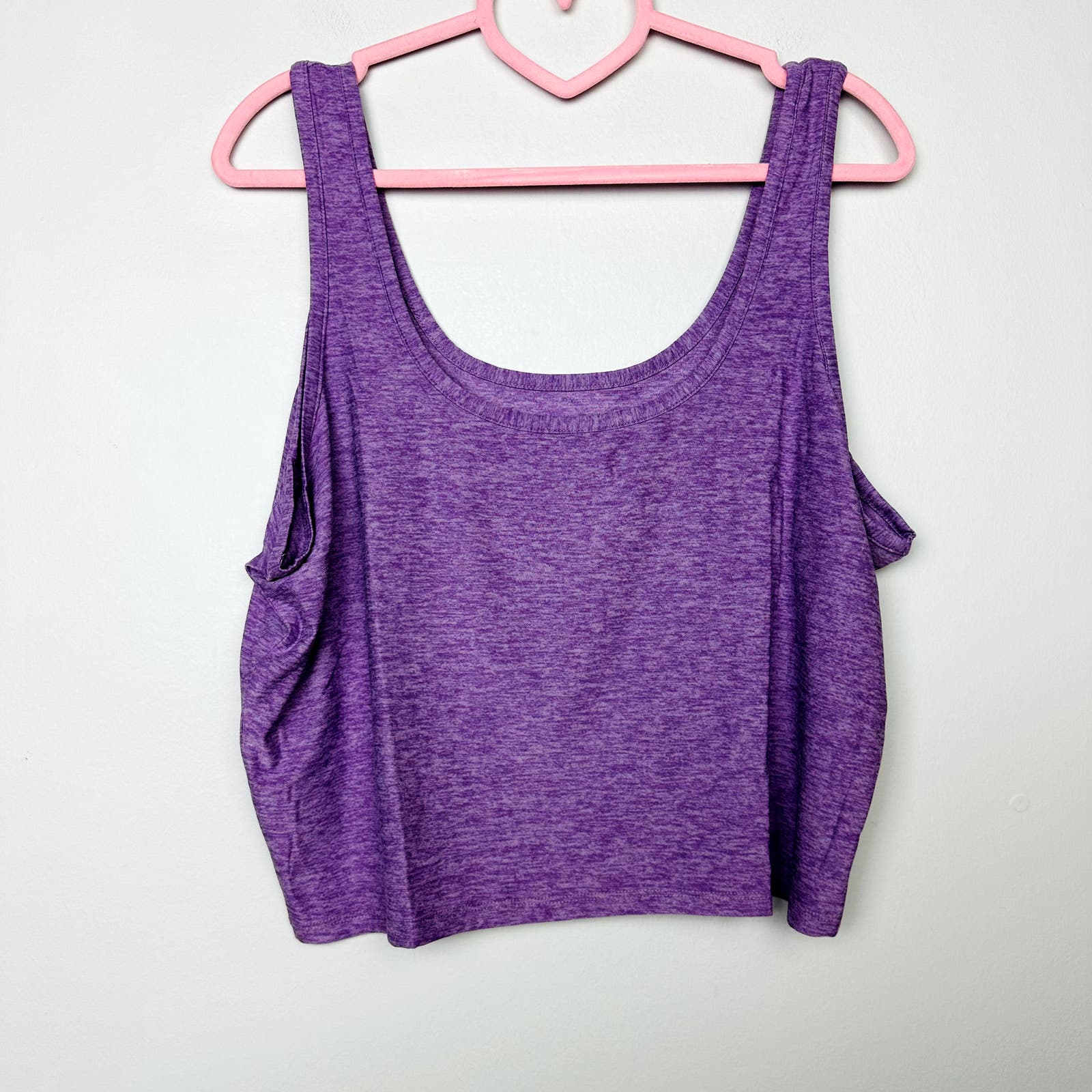 Outdoor Voices NWT All Day Crop Tank Top CloudKnit Purple Size XXXL