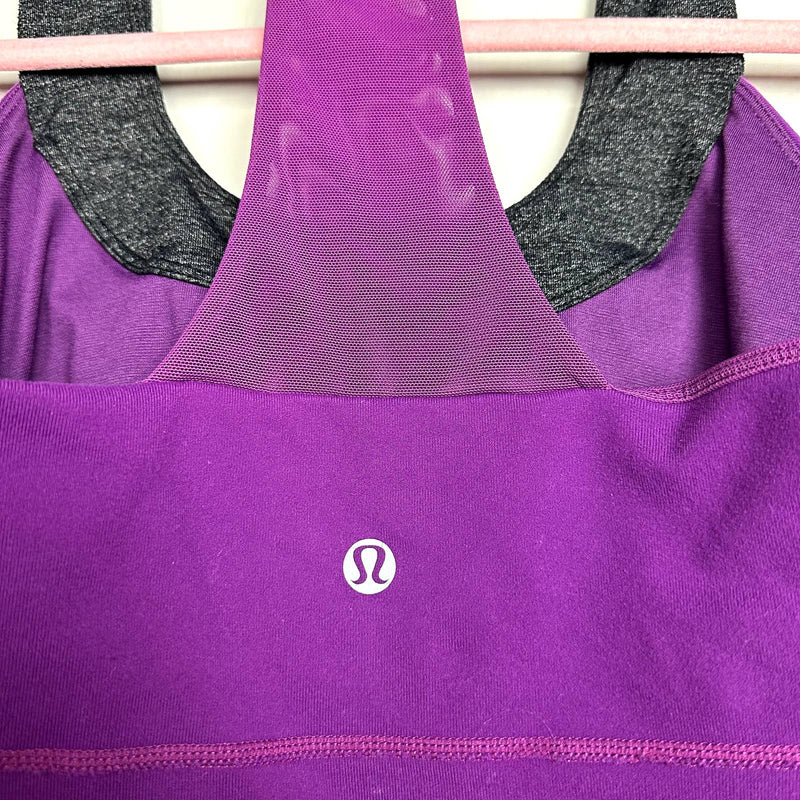 Lululemon Scoop Neck Racerback Built In Shelf Bra Tank Top Purple Size 4