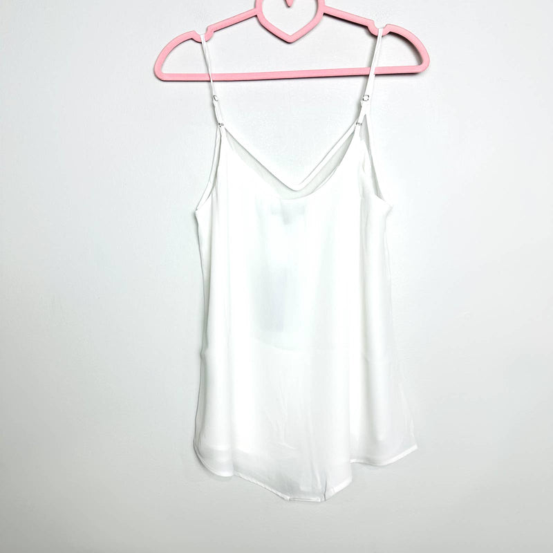 Lulus NWT Sweet Fling White Mesh Adjustable Straps Tunic Tank Top White