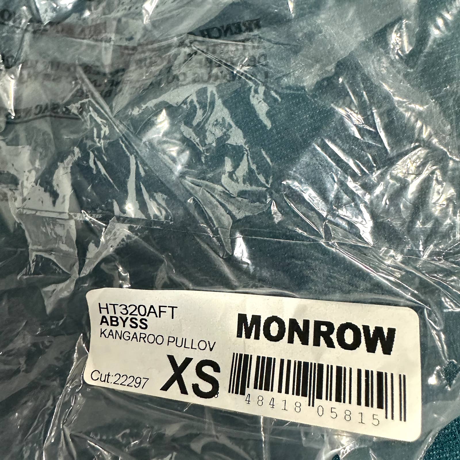 Monrow NWT Supersoft Hoody Kangaroo Sporty Pullover Sweatshirt Abyss Size XS