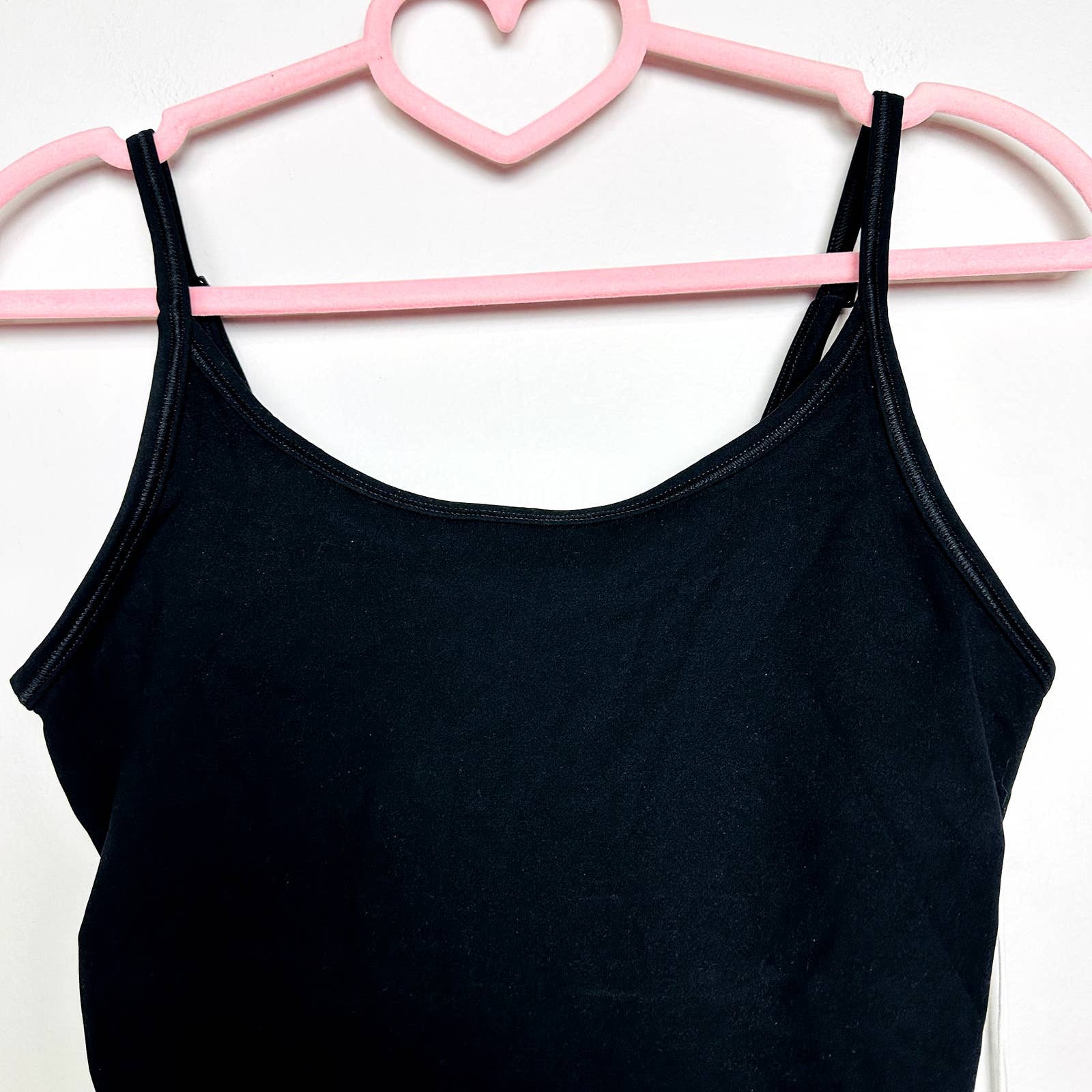 Everlane NWT Sporty The Perform Cami Scoop Neck Cropped Tank Top Black Size XS