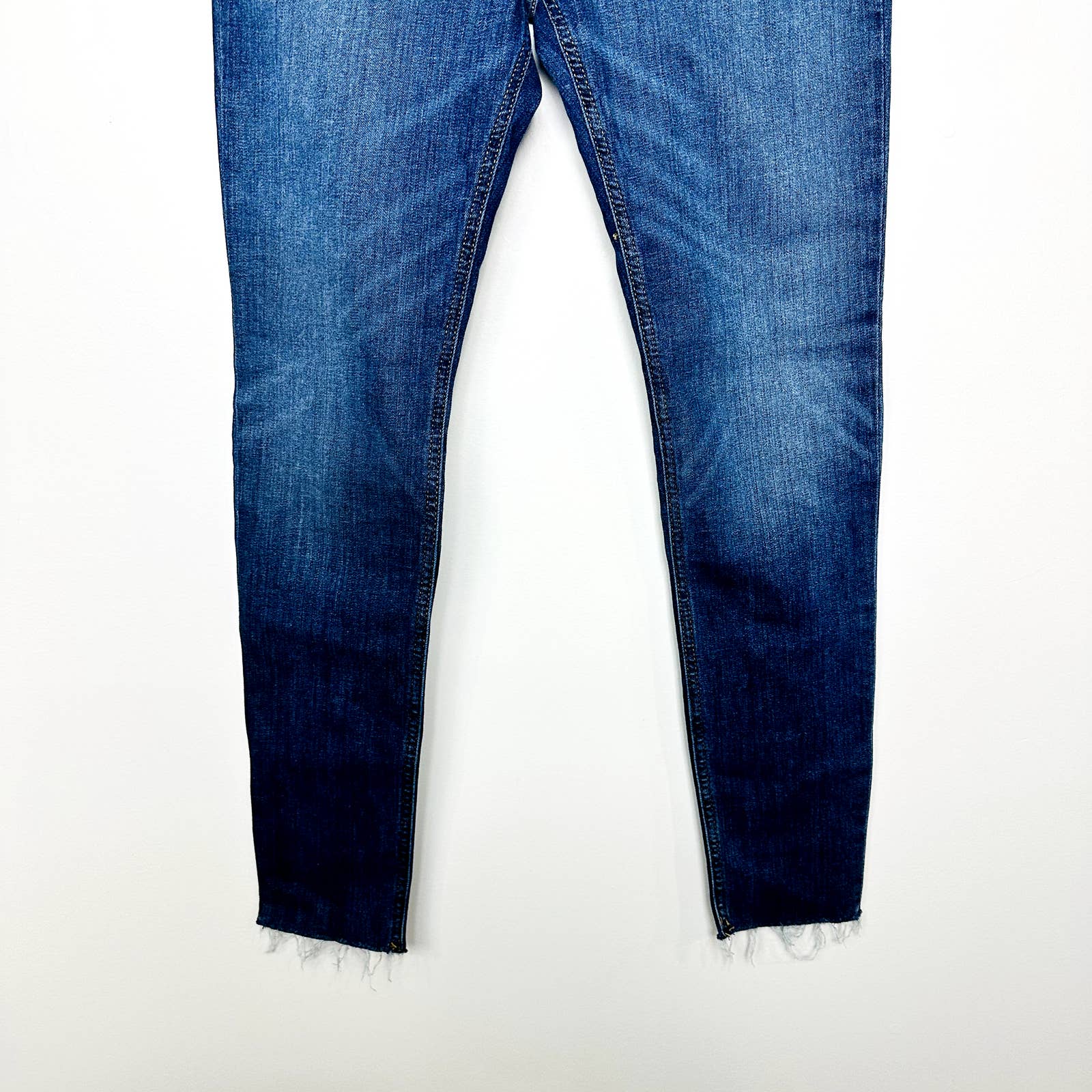 rag & bone NWT Cate Midi-Rise Classic Ankle Raw Hem Skinny Jeans Juni Size 27